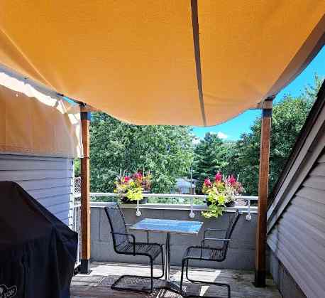 Canvas awning