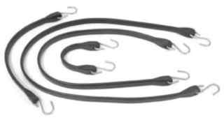 black rubber tie down straps